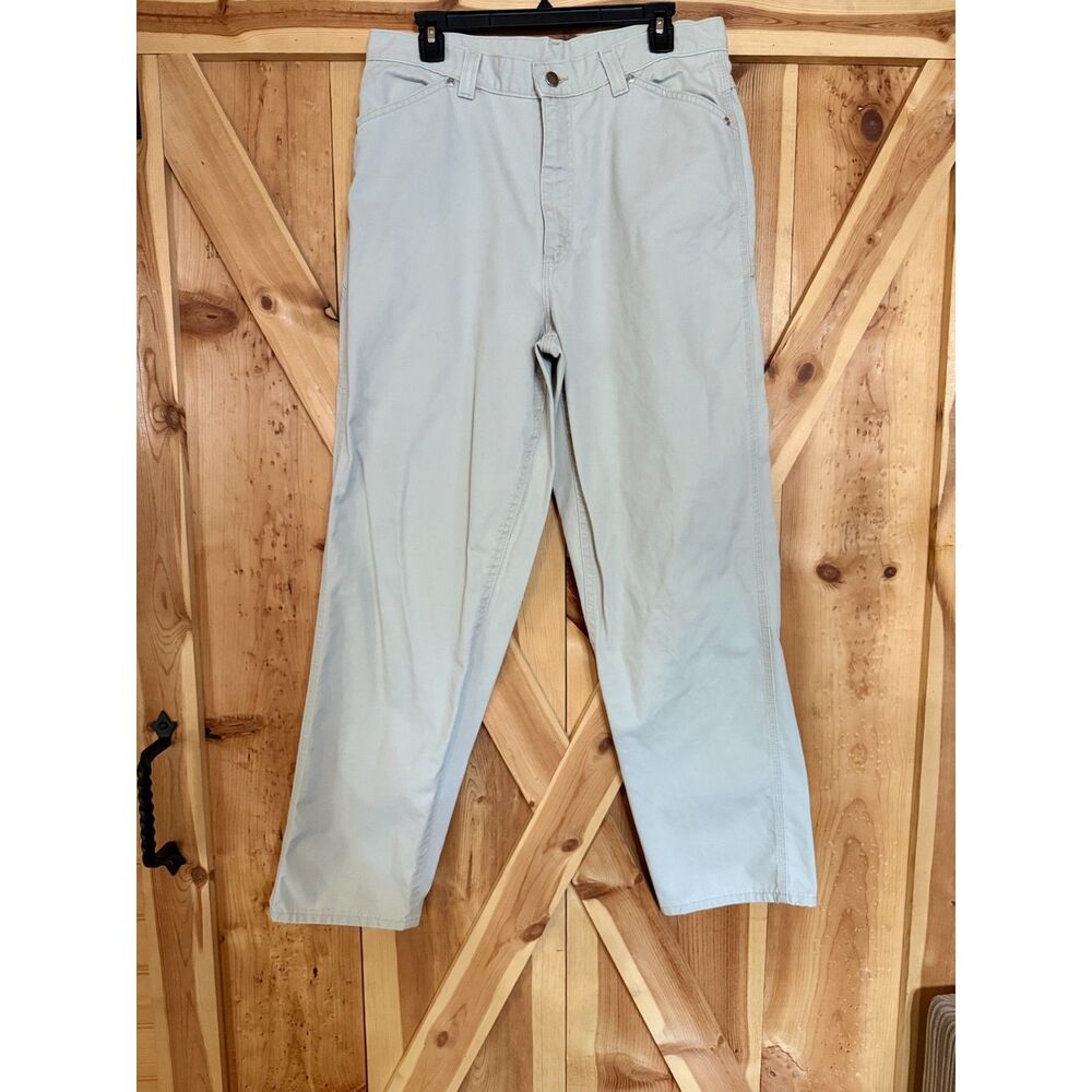 Y2K Khaki Cargo Pants Womens Baggy Loose Utility Combat Pants Vintage Sz 16